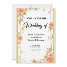 Elegante Hochzeitsflora-Frame mit zarten rosa Blüt