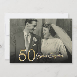 Elegante Hochzeitsfoto-Jubiläum für jedes Jahr Einladung