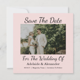 Elegante Hochzeitsfoto-Skript Save The Date