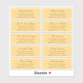 Elegante Hochzeitsgast-Adressetiketten Aufkleber