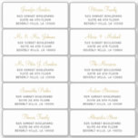 Elegante Hochzeitsgast-Adressetiketten Aufkleber<br><div class="desc">Personalisiert minimalistischer Hochzeitsgast-Name und Adresse Mailing-Labels mit eleganten schicken Imitaten goldenen Kalligraphie-Skript.</div>