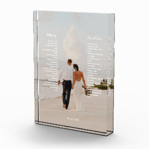 Elegante Hochzeitsgelübde-Kunst Fotoblock