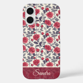 Elegante Hochzeitsgeschenk-Rosenname iPhone 16 Hülle