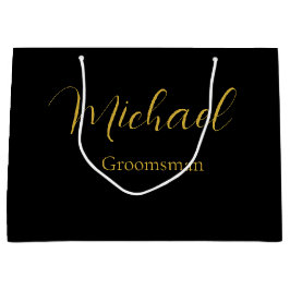 Elegante Hochzeitsgeschenktasche mit Personalisier Große Geschenktüte