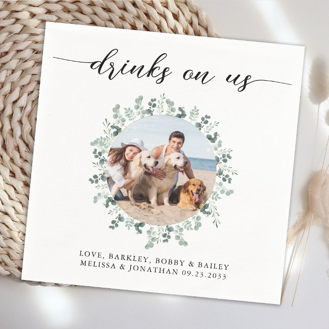 Elegante Hochzeitsgetränke auf unserem modernen Fo Serviette (Von Creator hochgeladen)