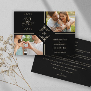 Elegante Hochzeitsinitialen mit Schnörkel-Ornament