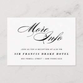 Elegante Hochzeitskarte Begleitkarte