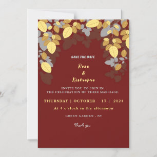 Elegante Hochzeitskarte Magneteinladung