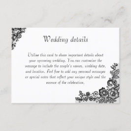 Elegante Hochzeitskarte mit individualisierbarer M Begleitkarte