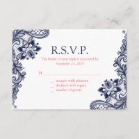 Elegante Hochzeitskarten der Marine und Korallensp