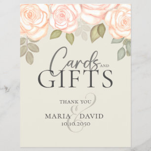 Elegante Hochzeitskarten und Geschenke Zeichen Sal Flyer