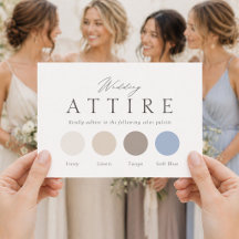 Elegante Hochzeitskleidung Karte | Kleiderordnung