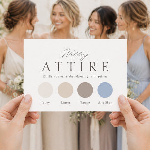 Elegante Hochzeitskleidung Karte Kleiderordnung