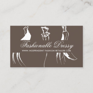 Elegante Hochzeitskleidung Mode Braune Braut Visitenkarte