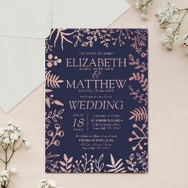 Elegante Hochzeitskollektion für Seestreitkräfte u Einladung