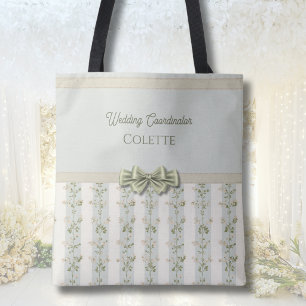 Elegante Hochzeitskoordinatorin Florale Streifen-T