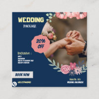 Elegante Hochzeitspaketskarte