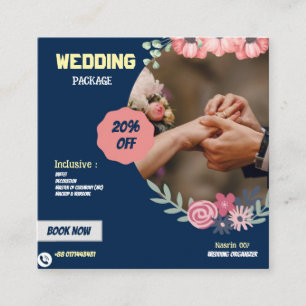 Elegante Hochzeitspaketskarte Begleitkarte