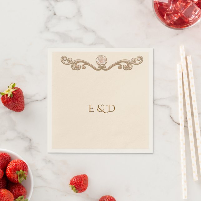 Elegante Hochzeitspapier Servietten (Beispiel)