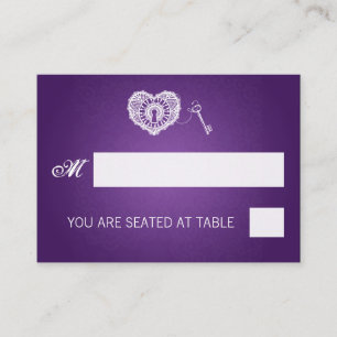 Elegante Hochzeitsplakate für mich Lila Platzkarte