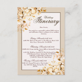 Elegante Hochzeitsreise mit dem Elfenbeinblumen Begleitkarte