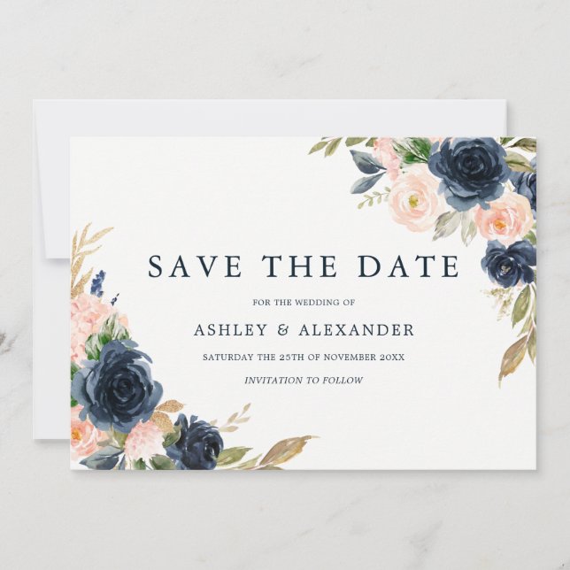 Elegante Hochzeitsreise mit dem Schiff Save The Date (Vorderseite)
