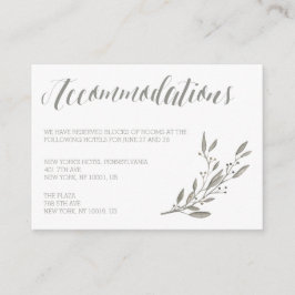 Elegante Hochzeitsreisekarten Grau florale Begleitkarte