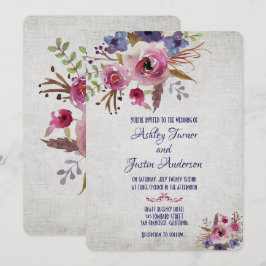 Elegante Hochzeitssaison - Blume Einladung