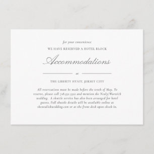 Elegante Hochzeitsschrift Begleitkarte
