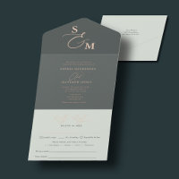 Elegante Hochzeitsschrift Sagegrün Minimalistisch