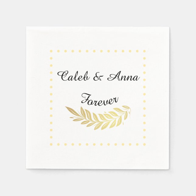 Elegante Hochzeitsserviette Serviette (Vorderseite)