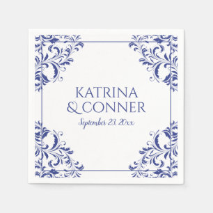 Elegante Hochzeitsservietten Nadine (Königsblau) Serviette