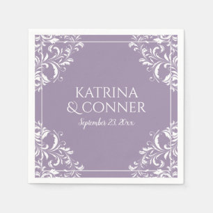 Elegante Hochzeitsservietten   Nadine (Lavendel) Serviette
