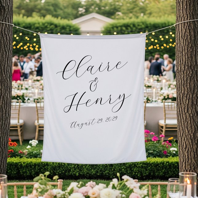 Elegante Hochzeitsskript-Tapete Hintergrund Wandteppich (Von Creator hochgeladen)