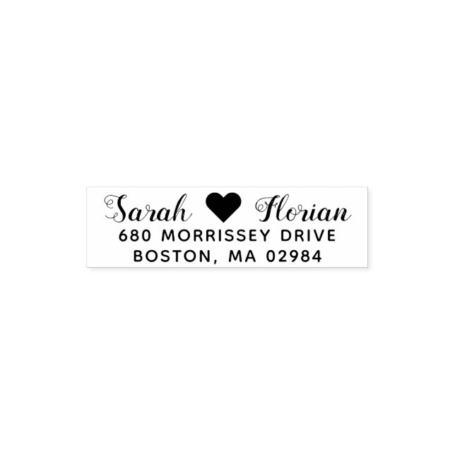 Elegante Hochzeitsstil-Rücksendeadresse Permastempel (Design)