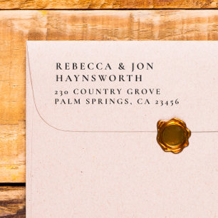 Elegante Hochzeitsstil-Rücksendeadresse Permastempel