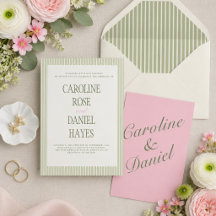 Elegante Hochzeitssuite mit Salbeigrün und Streife