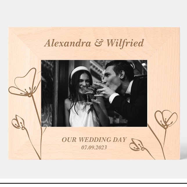 Elegante Hochzeitsszenarien für Blume mit maßgesch Geätzte Rahmen (Von Creator hochgeladen)