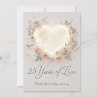 Elegante Hochzeitstagskarte zum 25. Jubiläum Feiertagskarte