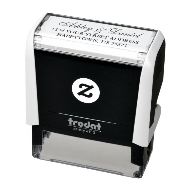 Elegante Hochzeitstil-Rücksendeadresse - Textstil  Permastempel (Produkt)