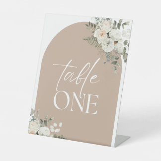 Elegante Hochzeitstischnummern Sockelschild