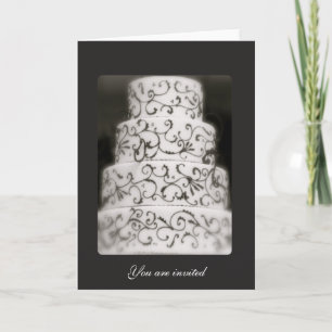Elegante Hochzeitstorte Einladung