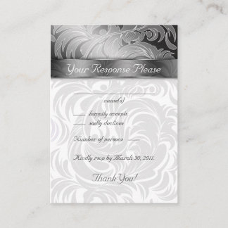Elegante Hochzeitungs-Reaktionskarten Bläserleder  Begleitkarte