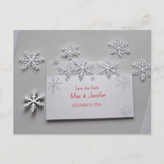Elegante Holiday & Christmas Save the Date Card Ankündigungspostkarte