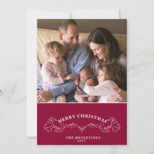Elegante Holiday Foto Card - bearbeitbarer Gruß Feiertagskarte