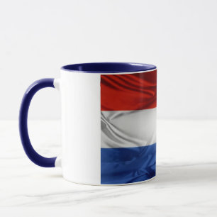 Elegante holländische Keramik unter Flaggen Tasse