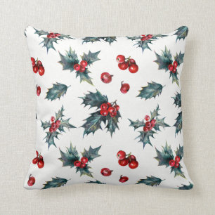 Elegante Holly-Beeren-Feiertags-Winterbeeren-Rusti Kissen