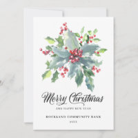 Elegante Holly-Beeren Nicht-Foto 2022 Geschäftlich