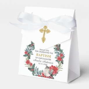 Elegante Holly Berry Winter Taufe Vielen Dank Geschenkschachtel