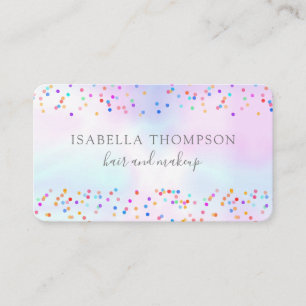 Elegante holografische Regenbogen-Sparkles Visitenkarte